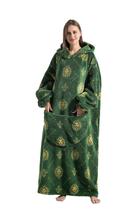 Cobertor vestível com capuz Capecage Green Lion para mulheres e homens