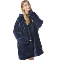 Cobertor vestível com capuz Felicigeely Oversized Blue para adulto Cobertor vestível com capuz Felicigeely Oversized Blue para adulto