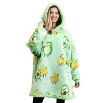 Cobertor vestível com capuz Giggling Getup Avocado Sherpa Warm
