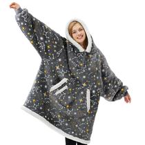 Cobertor vestível com capuz Giggling Getup Grey Sherpa Pocket