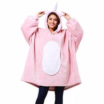 Cobertor vestível com capuz Solaris Pink Unicorn para mulheres Cobertor vestível com capuz Solaris Pink Unicorn para mulheres