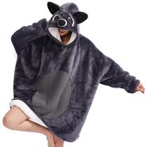 Cobertor vestível com capuz vavalad Sherpa Oversized para adultos