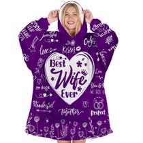 Cobertor vestível com capuz Warmstorey Best Wife Ever Gift Cobertor vestível com capuz Warmstorey Best Wife Ever Gift