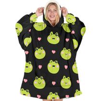 Cobertor vestível com capuz Warmstorey Frog para esposa e mãe Cobertor vestível com capuz Warmstorey Frog para esposa e mãe