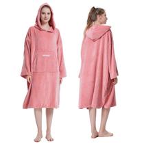 Cobertor vestível de pelúcia Changing Robe Hiturbo, poliéster rosa