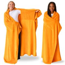 Cobertor vestível Super Blanky 71 x 60" com mangas laranja Cobertor vestível Super Blanky 71 x 60" com mangas laranja