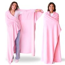 Cobertor vestível Super Blanky para mulheres e homens Baby Pink Cobertor vestível Super Blanky para mulheres e homens Baby Pink