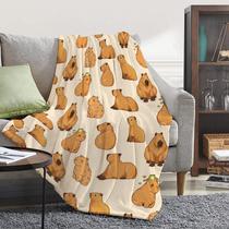 Cobertor Virudhaka Capybaras Flannel 150x200cm para crianças