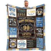 Cobertor VXDRZGT 90º aniversário 150 x 125 cm - Homem de 90 anos