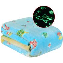 Cobertor Wesan Glow in The Dark Ocean Fish Theme 130x150cm
