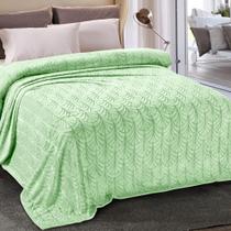 Cobertor Whale Flotilla Flannel Fleece Twin Size Verde Claro