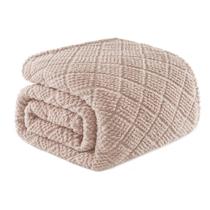 Cobertor Whale Flotilla Fuzzy Fleece Queen Size Camel