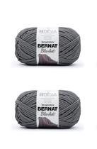 Cobertor Yarn Bernat, cinza escuro, pacote com 2, 300 g, poliéster, 6, super volumoso