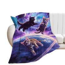 Cobertor Yowecso Funny Cat, supermacio, quente e fofo, flanela