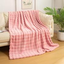 Cobertor YUSOKI Luxury 3D Bubble 900g rosa claro 127x152cm Cobertor YUSOKI Luxury 3D Bubble 900g rosa claro 127x152cm