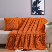 Cobertor YUSOKI Luxury Faux Fur, 2 camadas, 1,36 kg, laranja queimada Cobertor YUSOKI Luxury Faux Fur, 2 camadas, 1,36 kg, laranja queimada