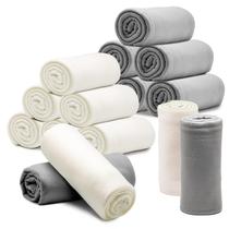 Cobertores de lã Tewloss Bulk 152,4 x 127 cm bege + cinza