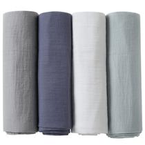 Cobertores de musselina POMISO 120x120cm 100% algodão, pacote com 4 Cobertores de musselina POMISO 120x120cm 100% algodão, pacote com 4