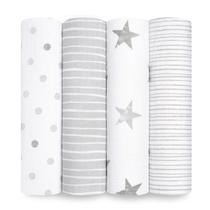 Cobertores Swaddle Baden + Anais Essentials - Pacote com 4 - 100% Algodão