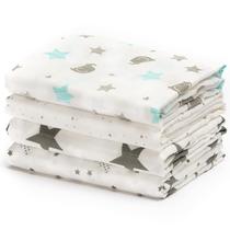 Cobertores Swaddle Blankets CuddleBug Muslin Algodão 120 x 120 cm, pacote com 4 Cobertores Swaddle Blankets CuddleBug Muslin Algodão 120 x 120 cm, pacote com 4