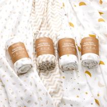 Cobertores Swaddle Momcozy Muslin 120x120cm - Pacote com 4 Unidades - Unissex