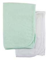 Cobertores térmicos Bambini CS-0109 Menta e Branco 76x102cm, pacote com 2 Cobertores térmicos Bambini CS-0109 Menta e Branco 76x102cm, pacote com 2