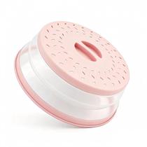 Cobertura anti-respingos para micro-ondas JYYHSF dobrável 27 cm rosa