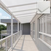 Cobertura Chapa Policarbonato Alveolar 4mm 105x300cm Branco Policenter
