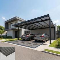 Cobertura Chapa Policarbonato Alveolar 4mm 105x300cm Preto Policenter