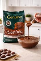 Cobertura Chocolate ao Leite Fracionado Gotas Geniune 2kg Profissional Confeitaria e Panificação Cobertura Chocolate ao Leite Fracionado Gotas Geniune 2kg Profissional Confeitaria e Panificação