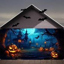 Cobertura de porta de garagem com decorações de Halloween GRMIKBU Halloween