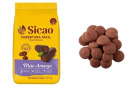 Cobertura Facil Chocolate Meio Amargo Gotas 1,01kg Sicao