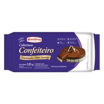 Cobertura fracionada Confeiteiro Meio Amargo 1,01kg Mavalerio - Mavalério