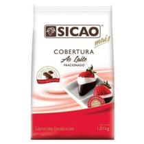 Cobertura Fracionada sabor chocolate ao leite gotas 1,01kg Sicao Mais