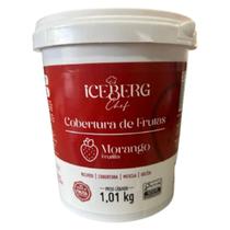 COBERTURA/RECHEIO DE MORANGO C/ PEDAÇOS 1,01kg - ICEBERG