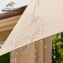 Cobertura Sombreamento Shade Sail Areia 3x3 Metros Poliéster Impermeável Resistente à Água com Cordas Brancas Para Áreas Externas