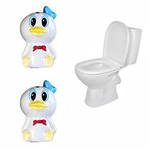 Coberturas Cerâmicas para Parafusos do Vaso Sanitário, 2 Peças, Pato Azul Decorativo Coberturas Cerâmicas para Parafusos do Vaso Sanitário, 2 Peças, Pato Azul Decorativo