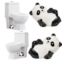 Coberturas de Parafuso para Vaso Sanitário Pujipu Cerâmica Panda Divertido 2 Peças