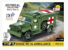 Cobi 2257 - 1942 dodge wc ambulancia militar blocos para montar com 293 pcs