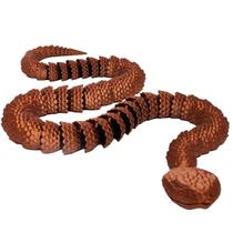 Cobra Articulada Boca Abre 55 cm Impressão 3d Decoração Geek Cor Bronze Cobre Cobra Articulada Boca Abre 55 cm Impressão 3d Decoração Geek Cor Bronze Cobre