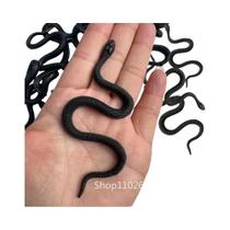 Cobra De Simulação Preta De Borracha Macia (12-36 Peças) Para Decoração De Festa De Halloween,