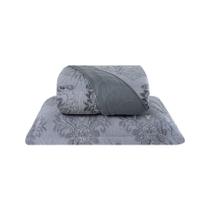 Cobre Leito 2 Peças Solteiro Percal 200 Fios Colori 100% Poliéster - Arabesco Grafite