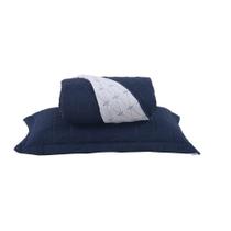 Cobre Leito 2 Peças Solteiro Percal 200 Fios Cristal 100% Poliéster - Azul Marinho Cobre Leito 2 Peças Solteiro Percal 200 Fios Cristal 100% Poliéster - Azul Marinho