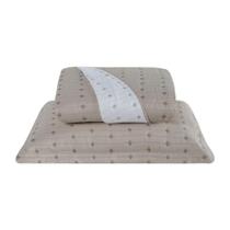 Cobre Leito 2 Peças Solteiro Percal 200 Fios Decor 100% Poliéster - Avelã