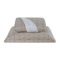 Cobre Leito 2 Peças Solteiro Percal 200 Fios Decor 100% Poliéster - Avelã