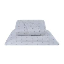 Cobre Leito 2 Peças Solteiro Percal 200 Fios Decor 100% Poliéster - Branco Cobre Leito 2 Peças Solteiro Percal 200 Fios Decor 100% Poliéster - Branco