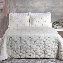 Cobre Leito 3 Peças Casal Percal 180 Fios Berlim 60% Algodão 40% Poliéster - Palha