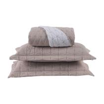 Cobre Leito 3 Peças King Percal 200 Fios Cristal 100% Poliéster - Avelã Cobre Leito 3 Peças King Percal 200 Fios Cristal 100% Poliéster - Avelã