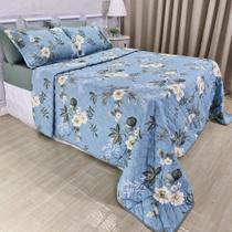 Cobre Leito 3 Peças Matelado Micro percal 400 Fios Toque Pêssego - CM