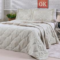 Cobre Leito 3 Peças QUEEN Bordado Percal 200 Fios Unique